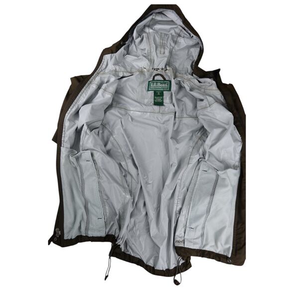 L.L. Bean Rain Zip-Up Windbreaker Green Jacket Women's M - Picture 5 of 5